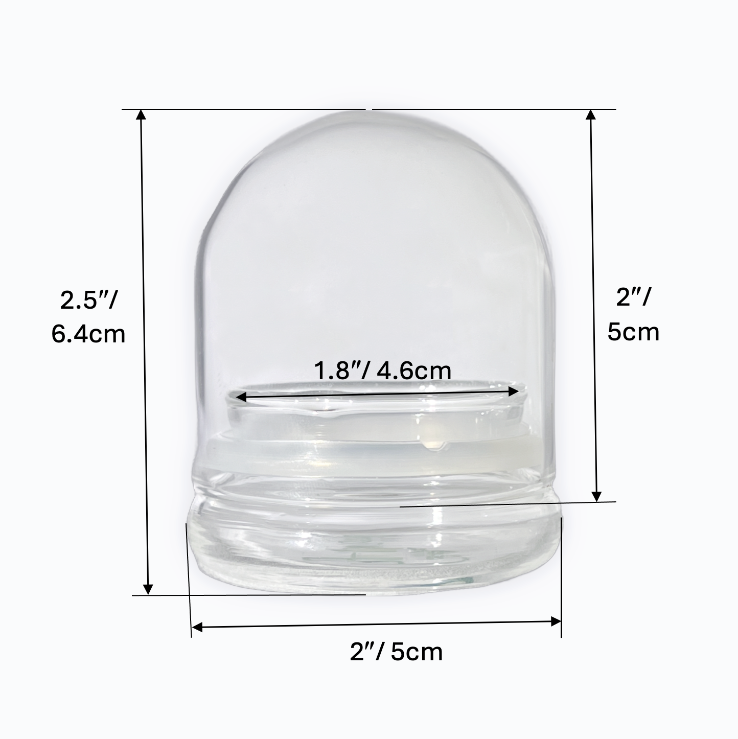 Glass Small Dome – 2 x 2 x 2.5 Inches – Premium Anti-Fog G… view 8