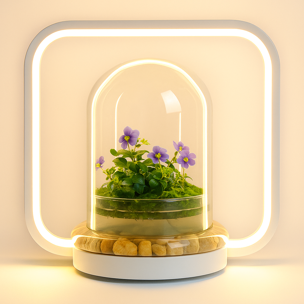 Persian Violet lived in Terrarium Jar view 3