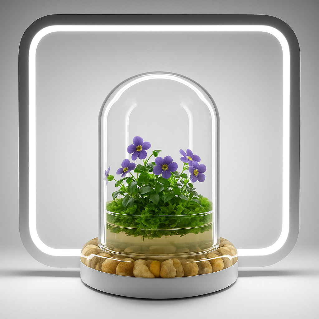 Persian Violet lived in Terrarium Jar view 7