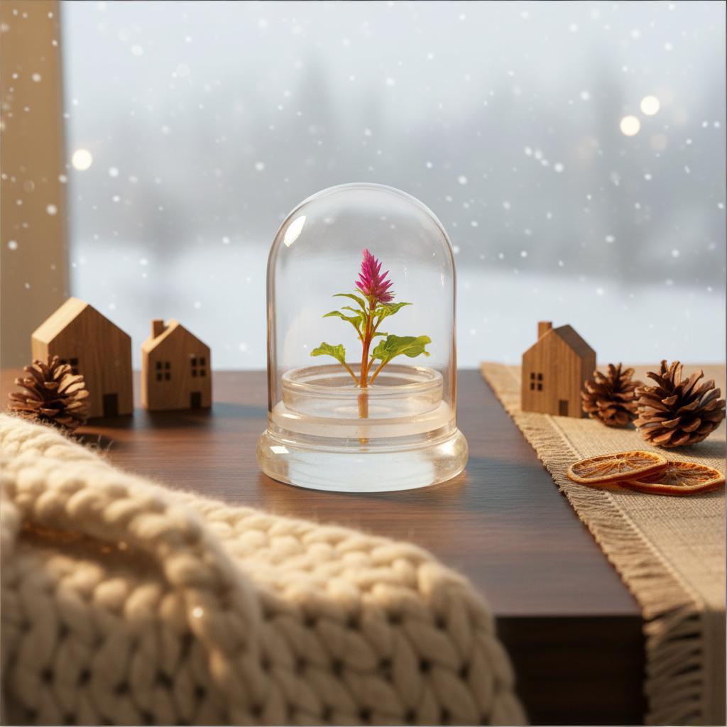Live Celosia Terrarium view 3